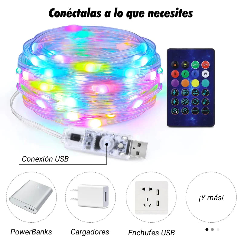 LUCES NAVIDEÑAS INTELIGENTES A PRUEBA DE AGUA